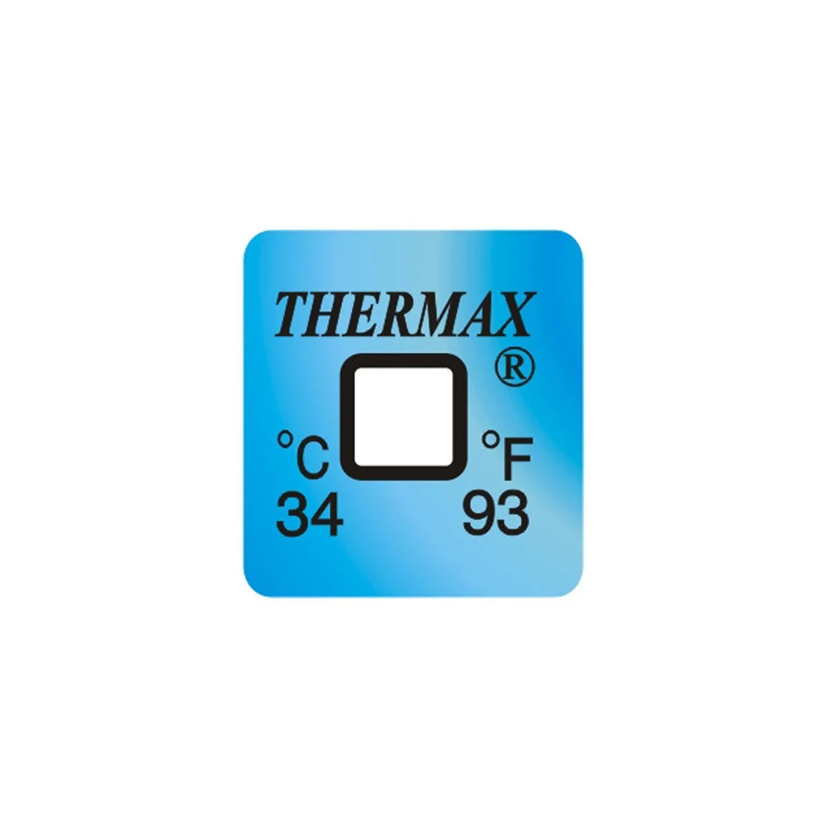 THERMAX SINGLE LEVEL IRREVERSIBLE LABELS 34ºC
