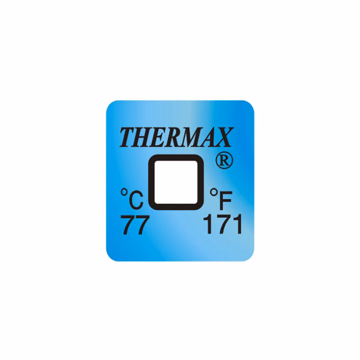 THERMAX SINGLE LEVEL IRREVERSIBLE LABELS 77ºC