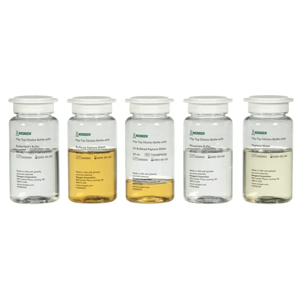 Neogen® Flip-Top Dilution Bottle with Butterfield's Buffer - Perfect Lab