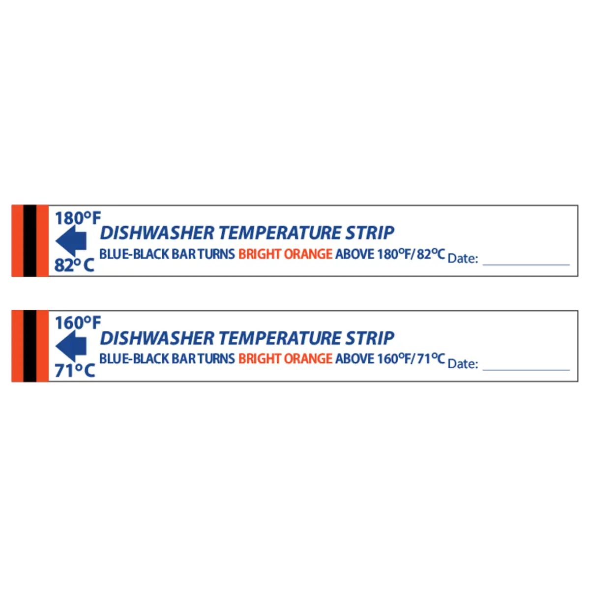 THERMOSTRIP DISHWASHER LABEL SINGLE 180F (PACK 24) - Perfect Lab